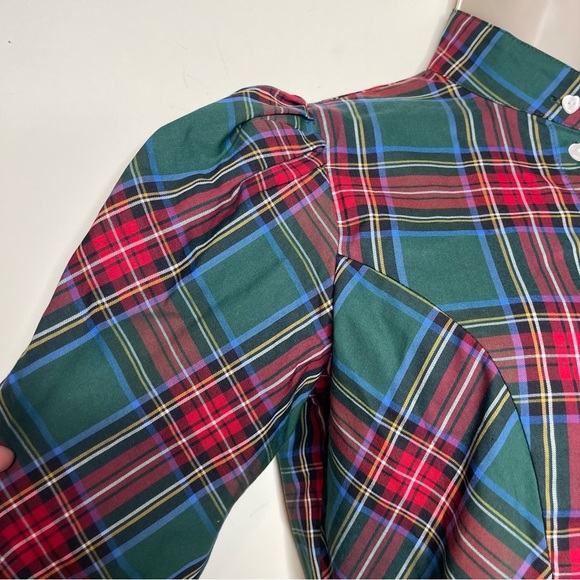 BURU plaid puff sleeve heart buttons - S - Picture 10 of 10